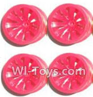 Subotech BG1504 Parts-Big Wheel Hub(4pcs)-Red-(Not include the Trie Lether),Subotech BG1504 RC Car Spare parts Accessories,1:16 2WD BG1504 RC Racing Car parts,High Speed Drifting Buggy Parts